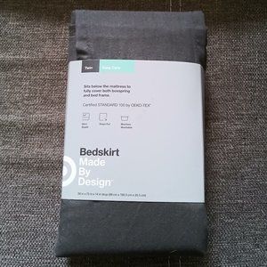 Made by Design Bed Skirt (TWIN, Dark Gray)